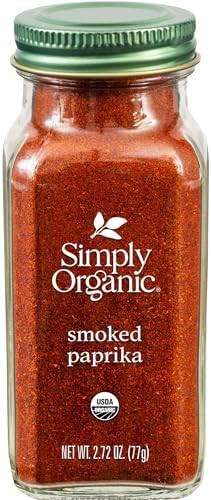 Simply Organic Smoked Paprika, 2.72 Ounce, Oak Wood Smoked & Ground Spanish Paprika, Deep Smokey Flavor, Kosher