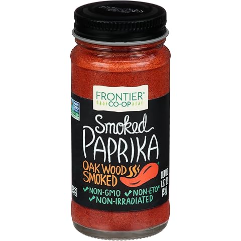 Frontier Co-op Smoked Paprika, 1.87 Ounce, Oak Wood Smoked & Ground Spanish Paprika, Deep Smokey Flavor, Kosher
