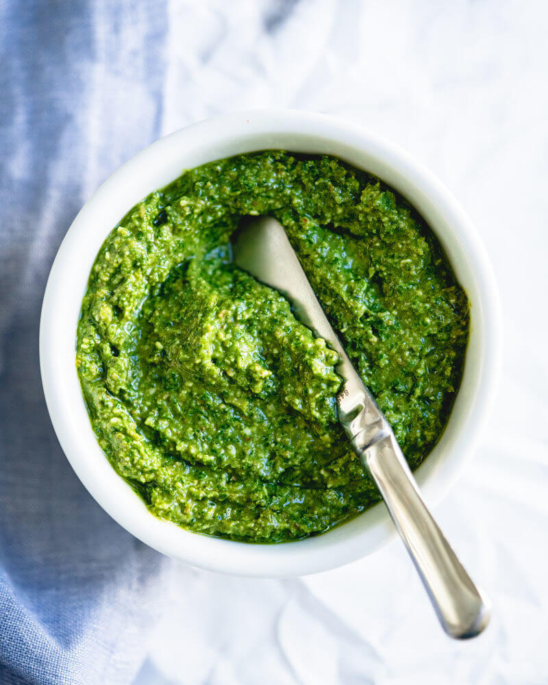 Pesto for ricotta dumplings
