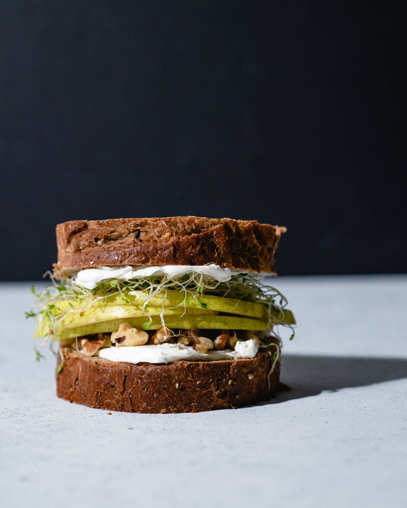 Pear Walnut Fruit Sandwich