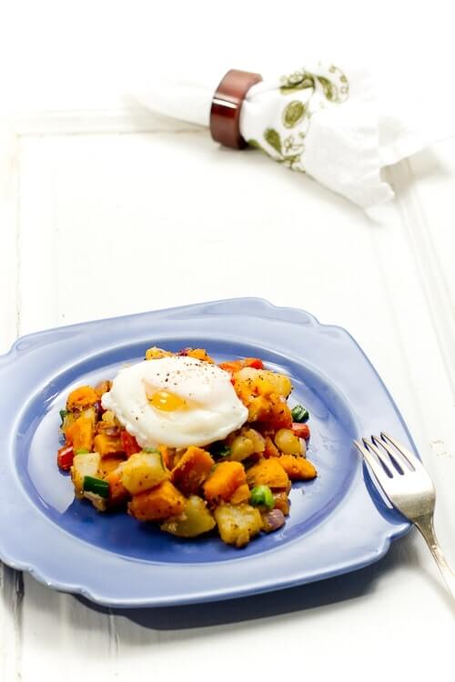 Sweet Potato Hash with Eggs