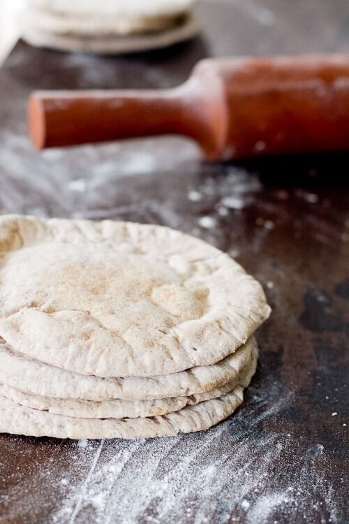 homemade pita bread