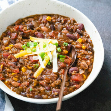 Easy Vegetarian Chili to win a chili cookoff