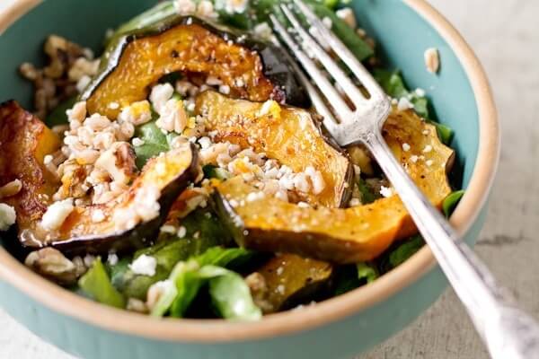 Squash salad with farro