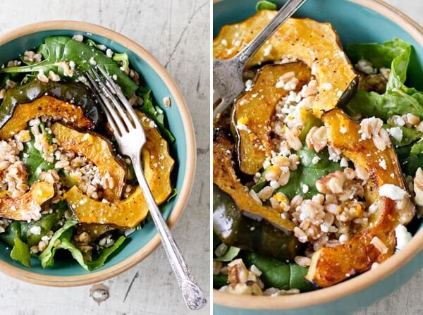 Squash salad with farro