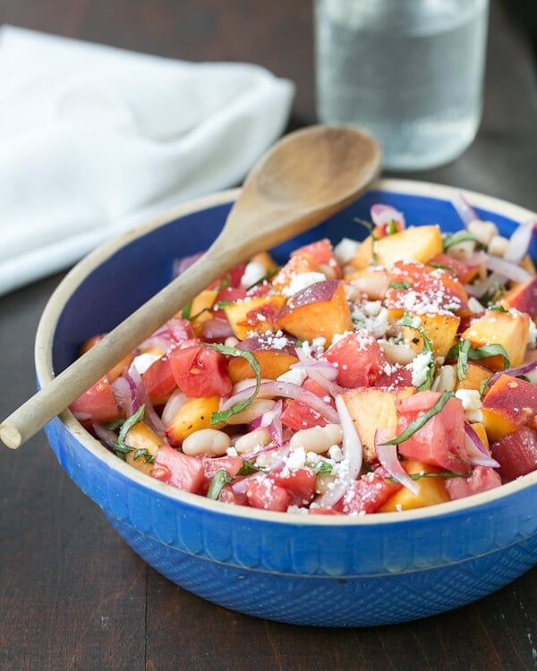 Tomato & Peach Salad with Basil