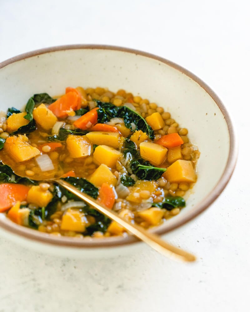 Butternut squash lentil soup | Superfood soup