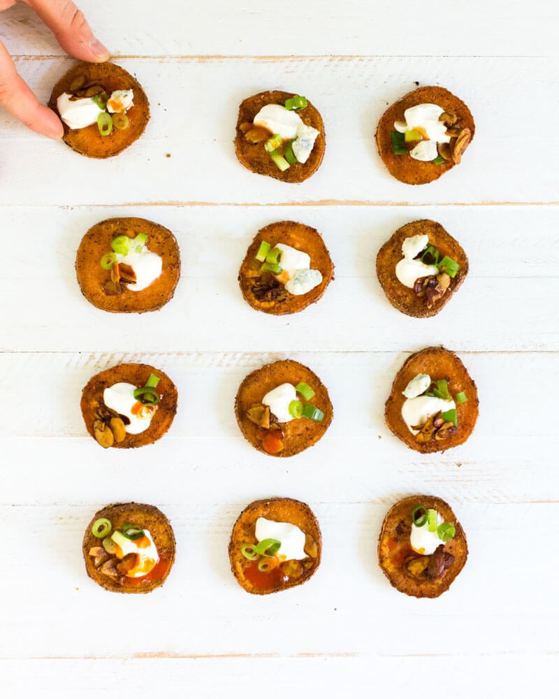 Healthy Loaded Sweet Potato Rounds