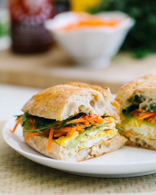 Vegetarian Banh Mi sandwich. 