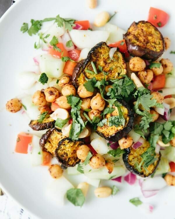 Roasted eggplant salad