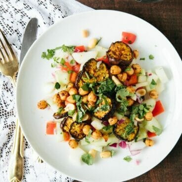 Roasted eggplant salad