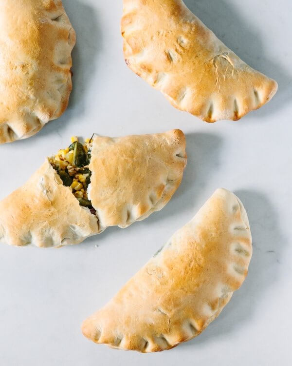 Homemade Calzone with Poblanos & Corn