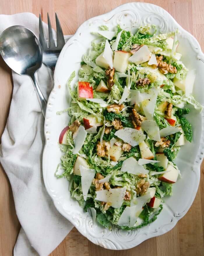 Apple, Walnut and Savoy Cabbage Salad | A Couple Cooks