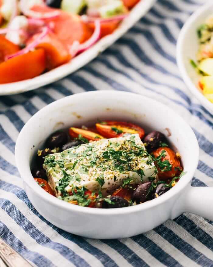 Baked Feta with Tomatoes | A Couple Cooks