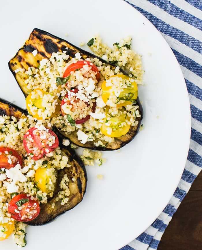 Quinoa with eggplant
