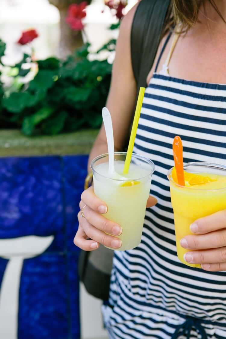 Capri Italy | Lemon and orange granitas