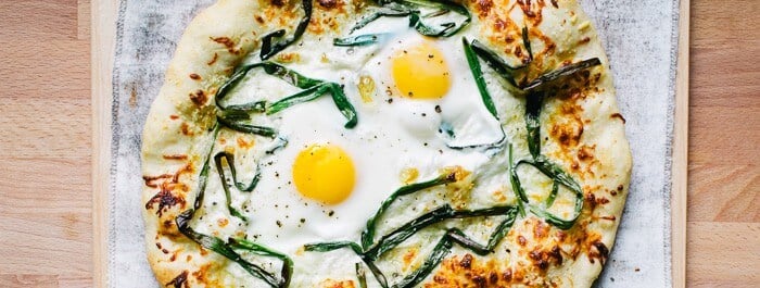 White Egg Pizza with Pecorino and Scallions | A Couple Cooks