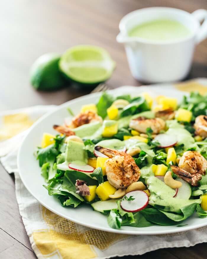 Grilled Shrimp Salad with Mango