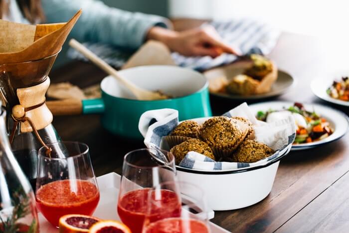 Sparkling Blood Orange Rosemary Water | Vegetarian brunch