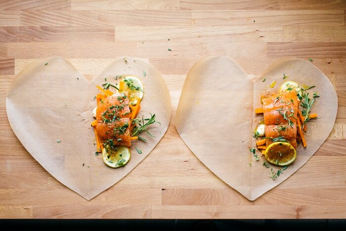 Salmon en Papillote with Roasted Potatoes | A Couple Cooks