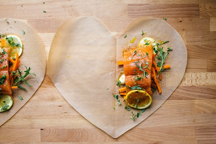 Salmon en Papillote with Roasted Potatoes | A Couple Cooks