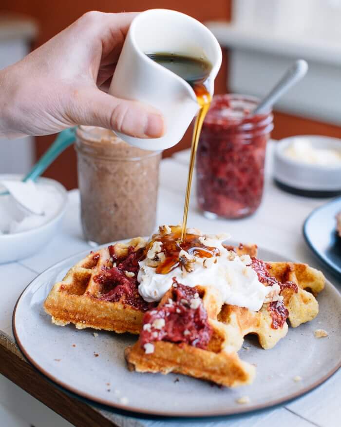 Waffles with syrup
