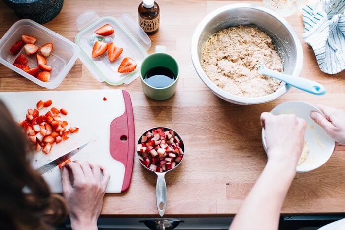 Strawberry Rhubarb Muffins