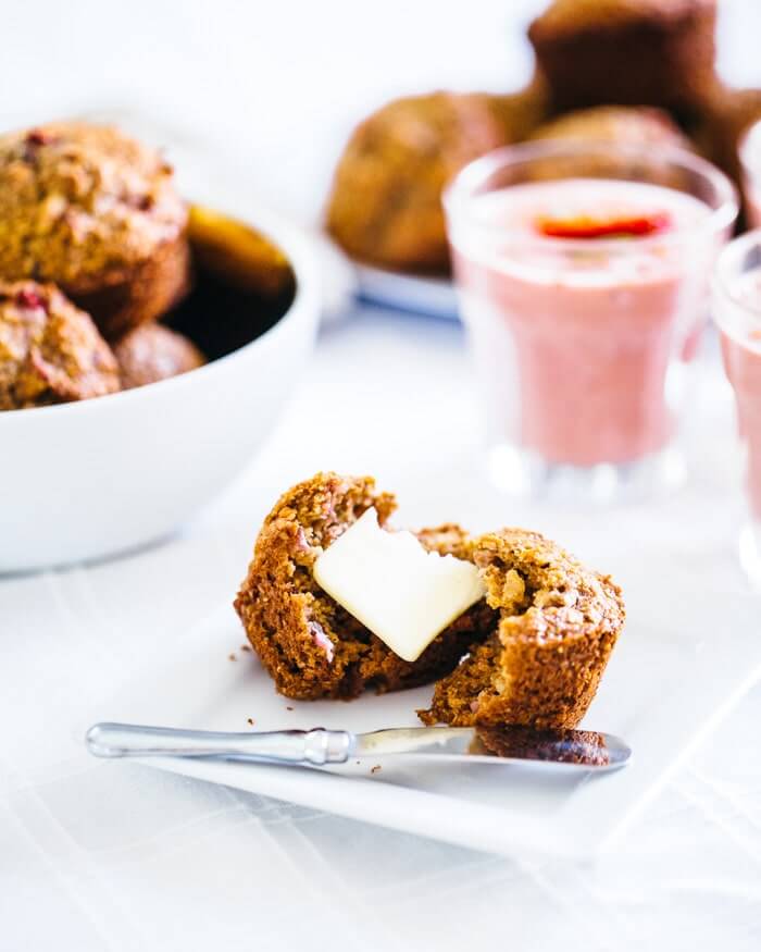 Strawberry Rhubarb Muffins