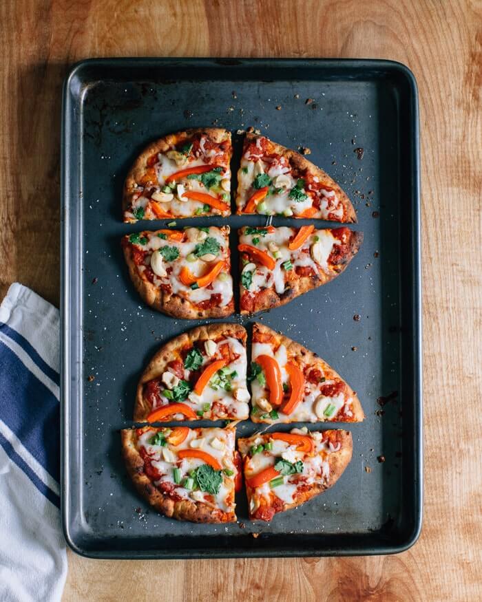 Thai Curry Pizza with Naan Bread | Naan and curry