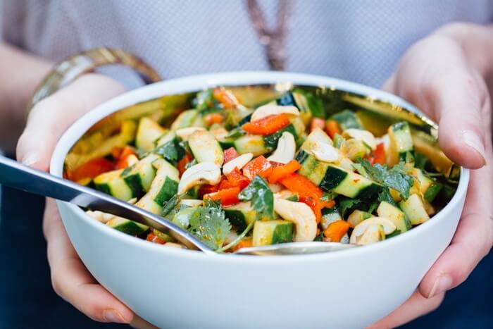Thai Cucumber Salad with Cashews | A Couple Cooks