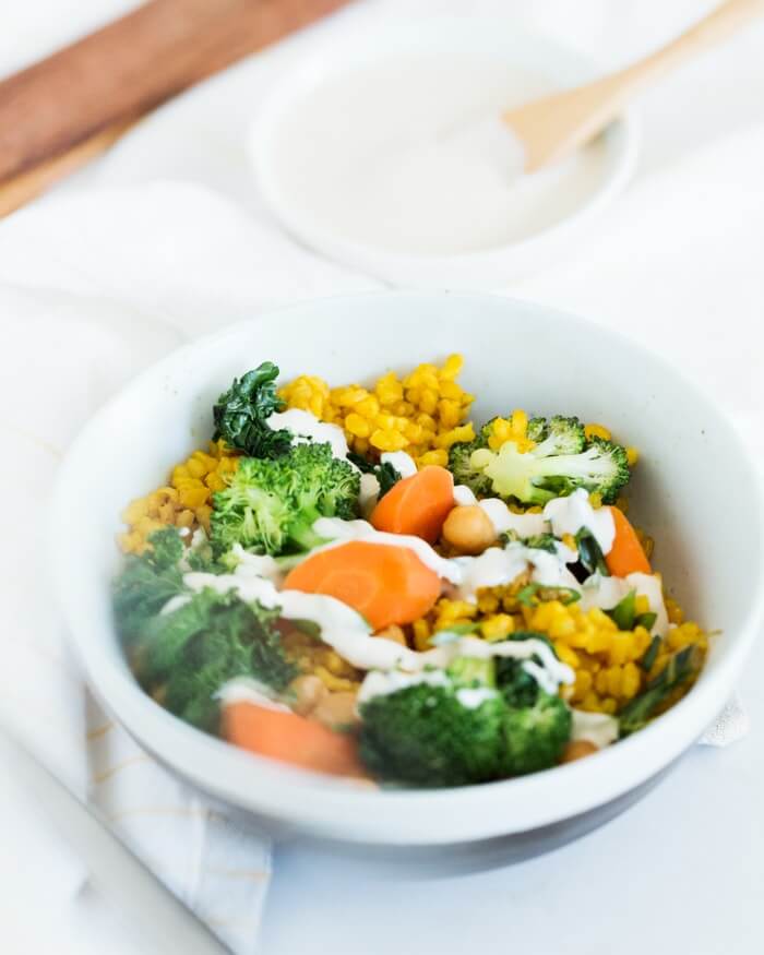 Broccoli and Turmeric Yellow Rice Bowls | Turmeric rice | Yellow rice recipe