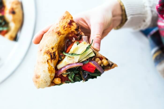 Homemade vegan pizza