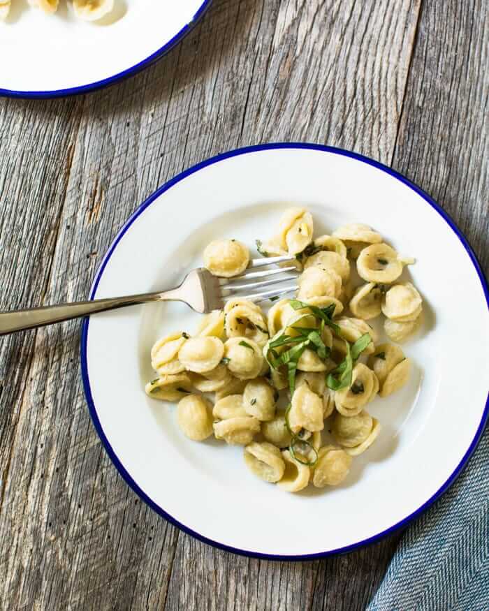 Creamy Almond Milk Pasta with Herbs | A Couple Cooks