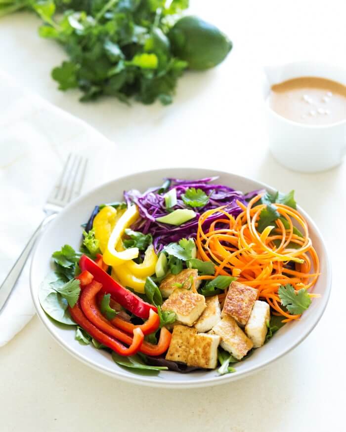 Thai Salad with Peanut Sauce Dressing | A Couple Cooks
