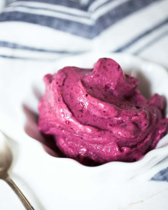 Banana Berry Vegan Ice Cream | A Couple Cooks