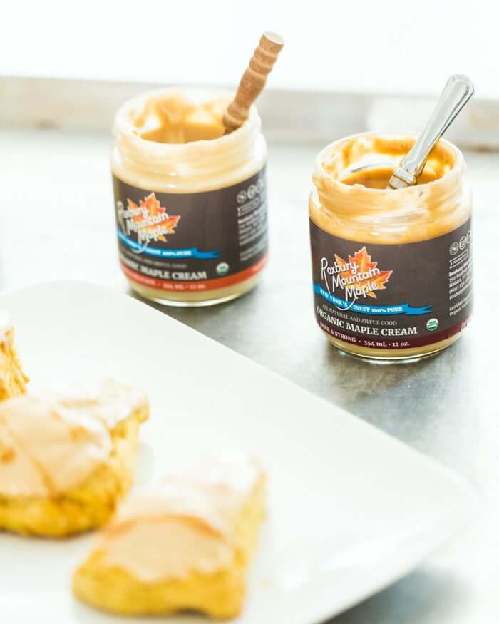 Pumpkin Scones with Maple Glaze | A Couple Cooks