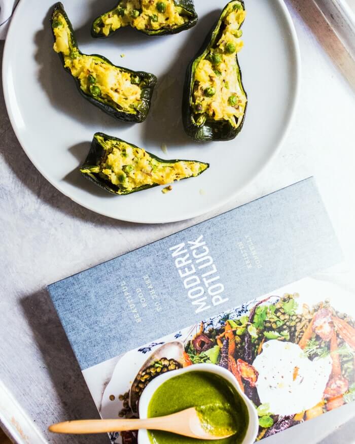 Samosa Stuffed Poblano Peppers | A Couple Cooks