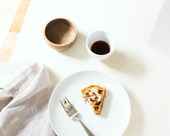 Cornbread Waffles with Maple Mascarpone