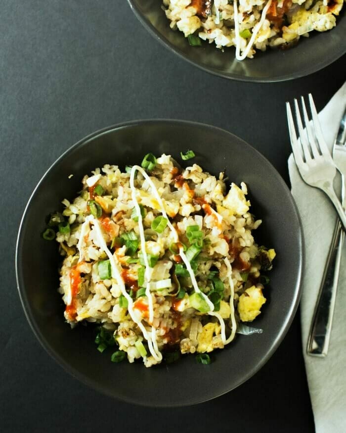 Three onion homemade fried rice recipe