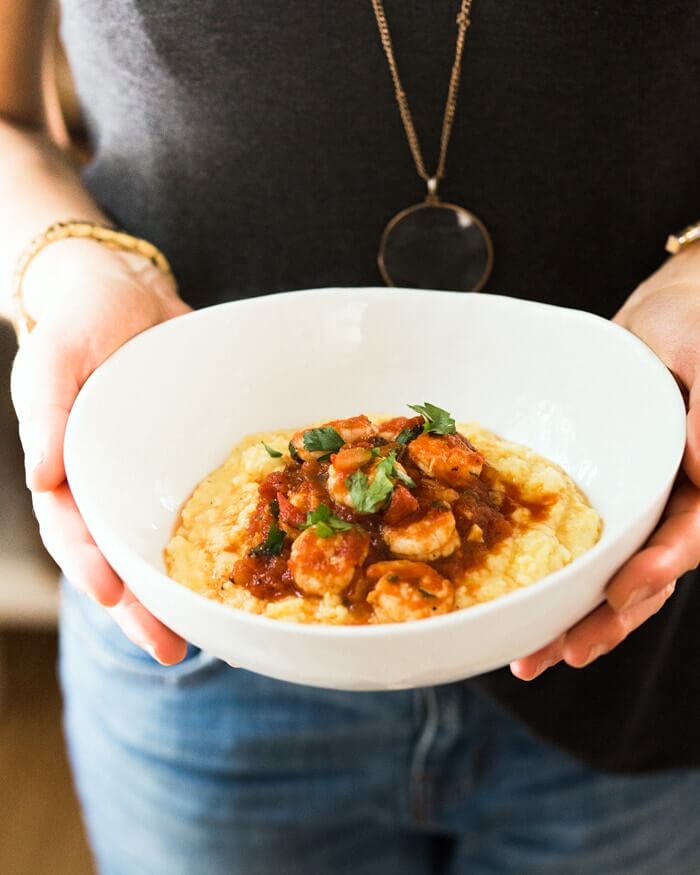 Roasted Tomato Shrimp and Polenta | Shrimp polenta