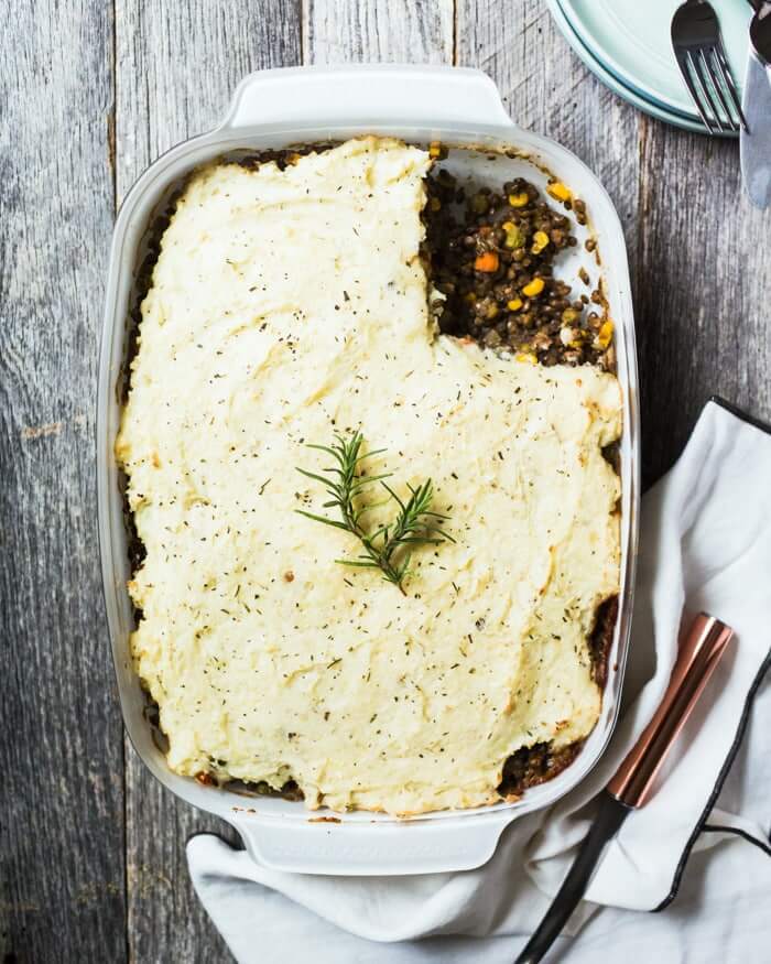 Vegetarian Shepherd’s Pie with French Lentils | A Couple Cooks