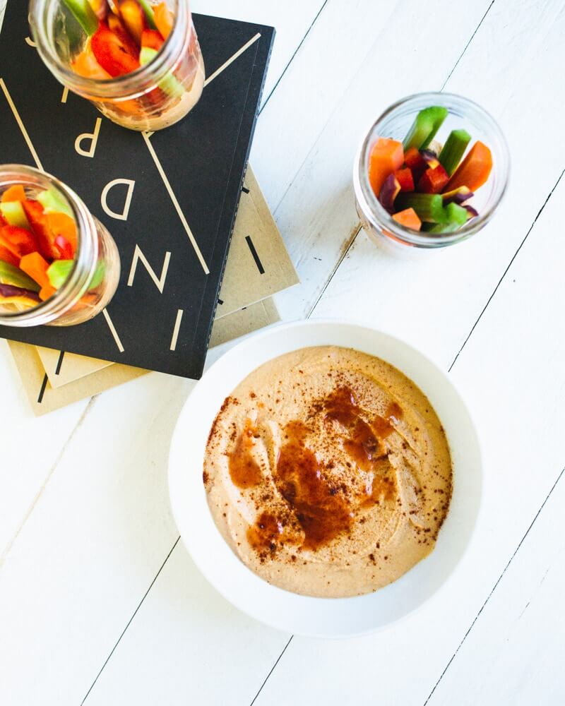 Healthy Road Trip Snacks | Spicy hummus recipe