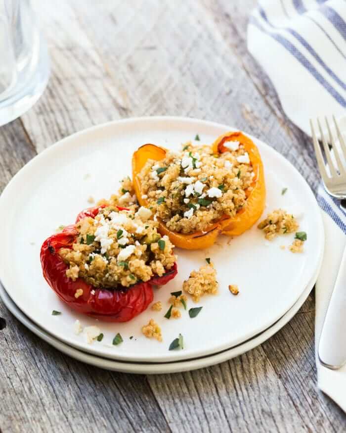 Vegetarian stuffed peppers