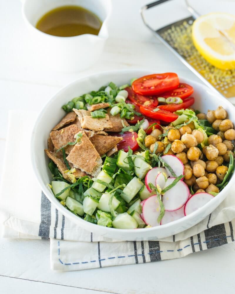 Chickpea Fattoush Salad Bowl | What is fattoush?