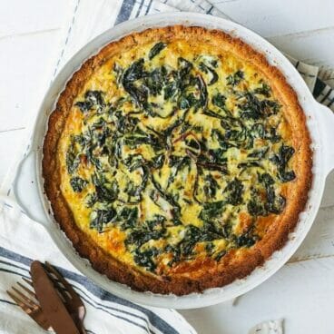 Chard Quiche with Almond Crust | A Couple Cooks