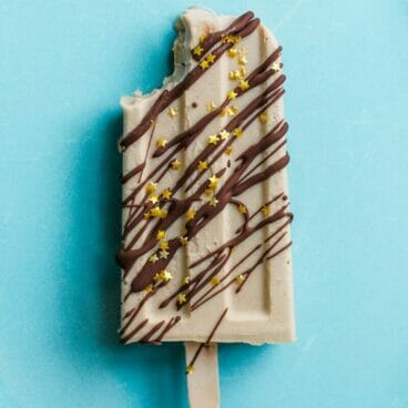 Chocolate Drizzled Peanut Butter Popsicles | A Couple Cooks