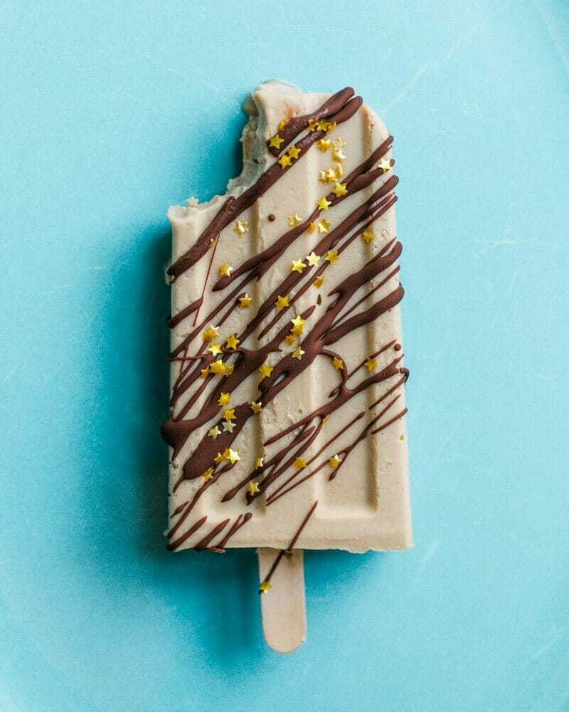 Chocolate Drizzled Peanut Butter Popsicles | A Couple Cooks