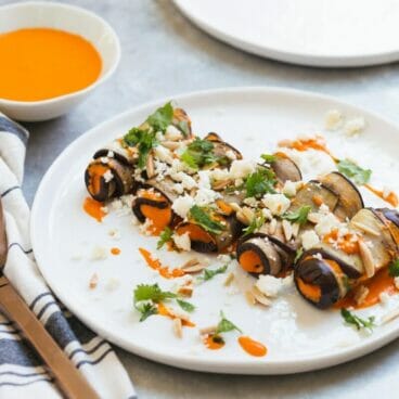 Eggplant Involtini with Spanish Mojo Sauce | A Couple Cooks