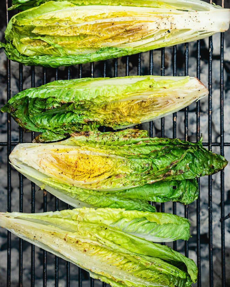 Grilled romaine