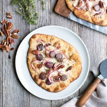 Grape, Pickled Onion, & Pecan Pizza | A Couple Cooks